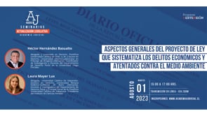 Aspectos generales del proyecto de ley que sistematiza los delitos económicos y atentados contra el medio ambiente / L. Mayer, H. Hernández / Penal