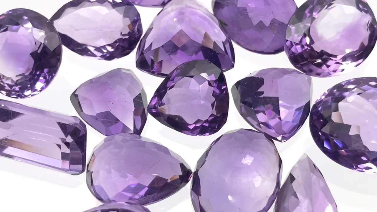ヴィンテージ　アメジストとパールピアス　マーキスファセットカット　宝石質 2粒売り 宝石質スカイブルートパーズAAA マーキス ファセット