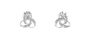 10 ct. t.w. Diamond Celtic Knot Stud Earrings in Sterling Silver