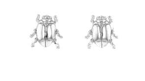 Italian Sterling Silver Jewelry Set Two Pairs of Bug Stud Earrings