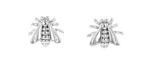 Italian Sterling Silver Jewelry Set Two Pairs of Bug Stud Earrings