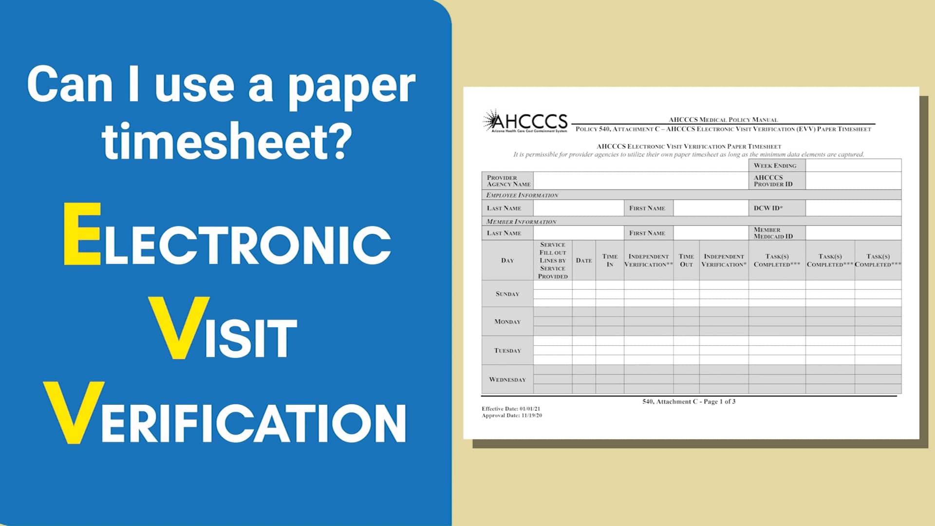 Electronic Visit Verification Can I Use a Paper Timesheet? on Vimeo