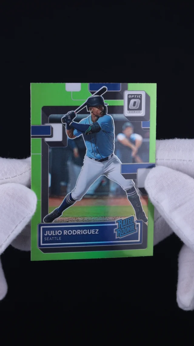 2022 Donruss Optic HOLO RED Prizm Julio Rodriguez #/75 RC - SGC 9