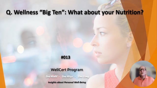 #013 Wellness "Big Ten": What about your Nutrition?