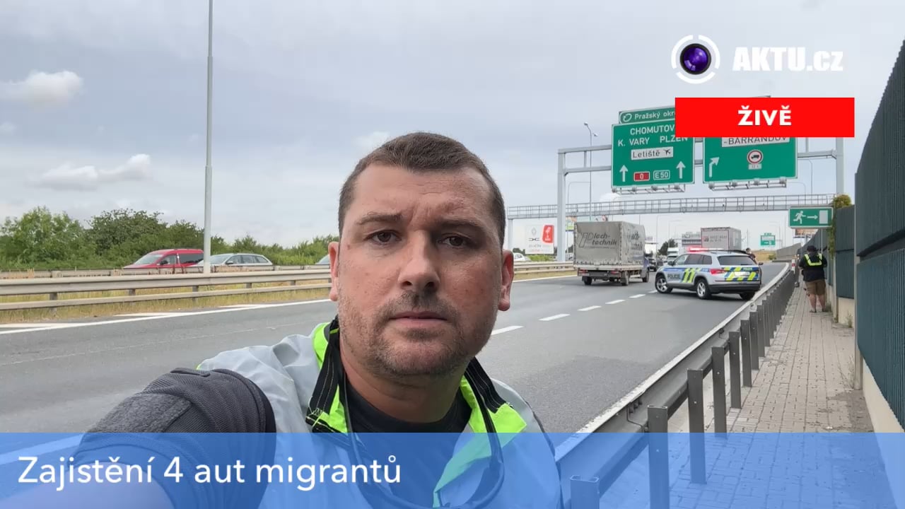 Dopadení migrantů na pražské okruhu v Praze