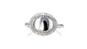 10 ct. t.w. Diamond Personalized Oval Ring in Sterling Silver