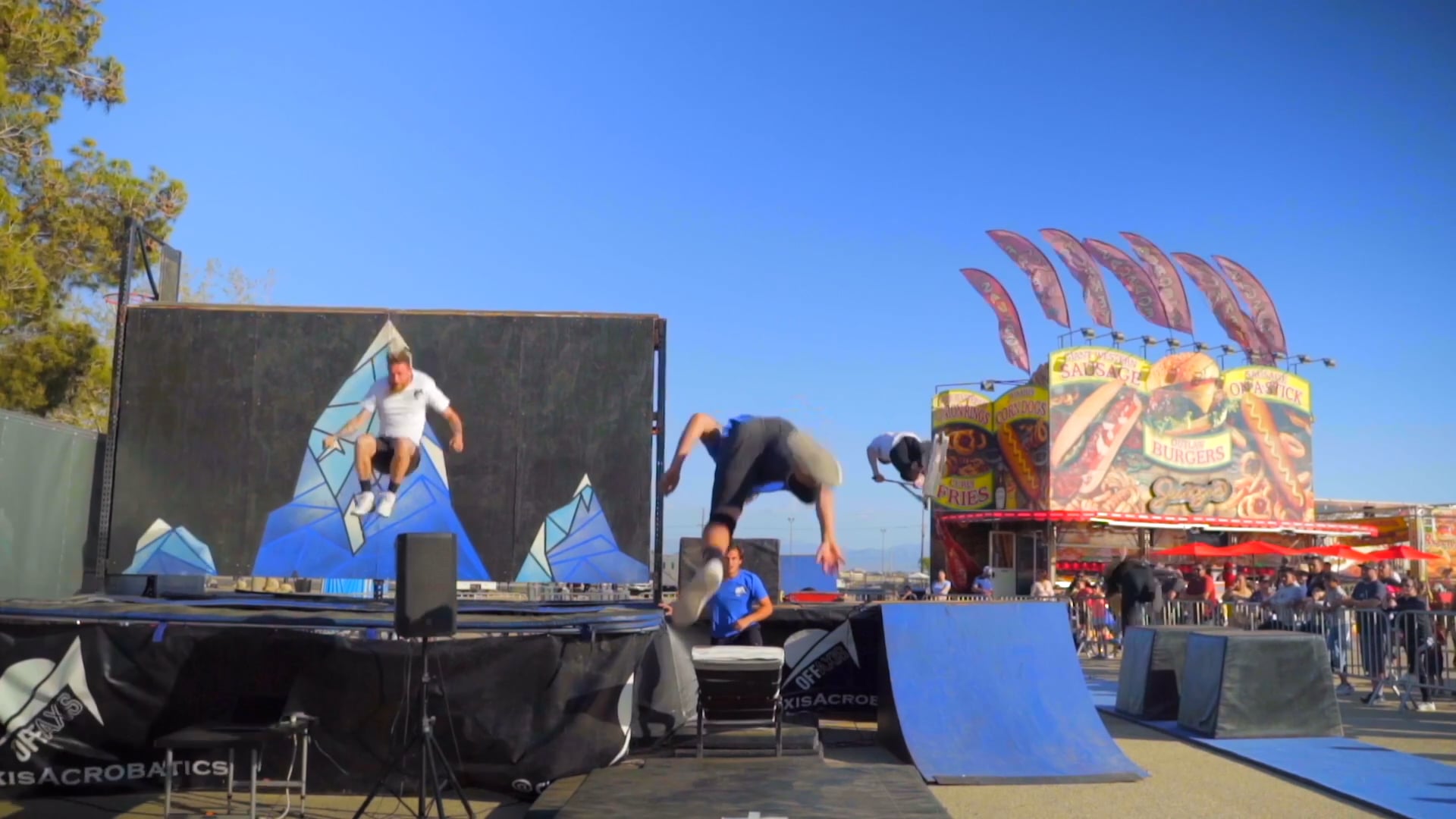 Off Axis Stunt Show - Trampwall, Entertainment, Circus, Trampwall
