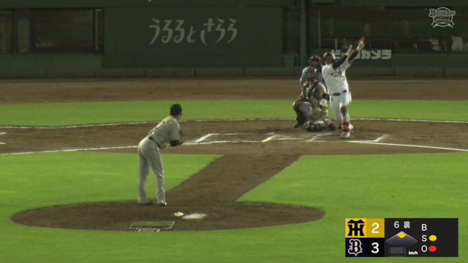 【ファーム】点差を広げる!! バファローズ・池田陵真 タイムリー2ベースヒットを放つ!!  2023年8月5日 オリックス・バファローズ 対 阪神タイガース