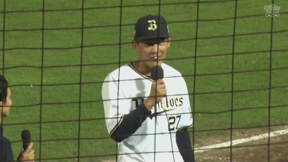 【ファーム】バファローズ・元謙太選手 ヒーローインタビュー 8月5日 オリックス・バファローズ 対 阪神タイガース