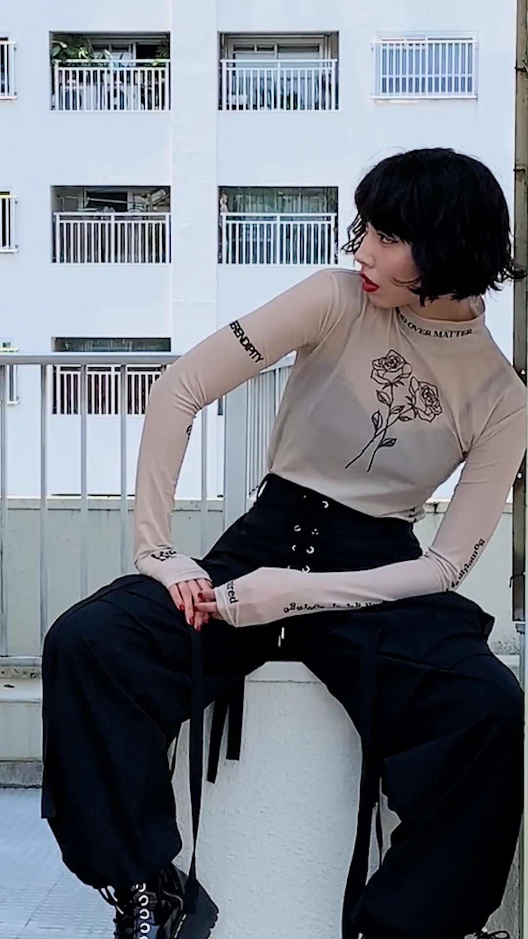 【u♡ 】Liten Sheer Sculpture Tops シアー Liten sheer sculpture tops シアー