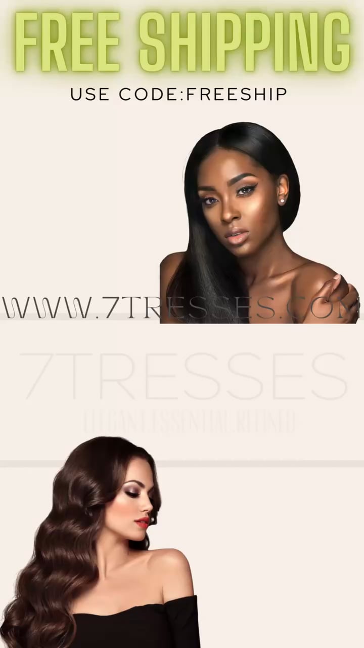 HighQuality Human Hair Bundles and Wigs 7 Tresses