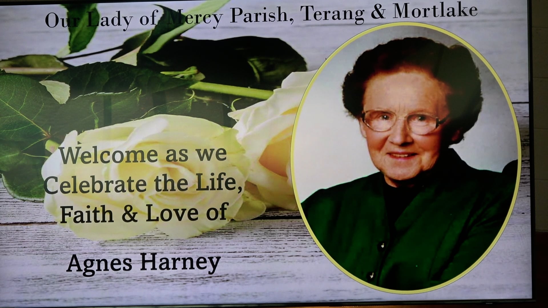 Service for Agnes Harney