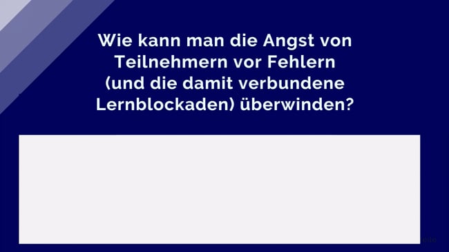 68 - Brainstorming: Bei Teilnehmenden die Angst vor Fehlern abbauen