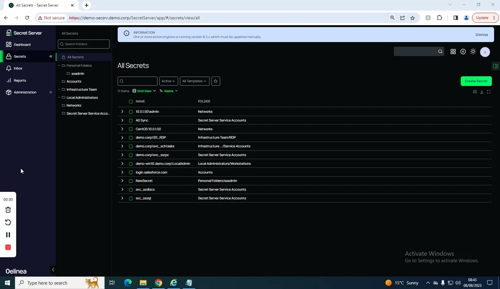 Setting Fields as Required on a Secret Template on Vimeo