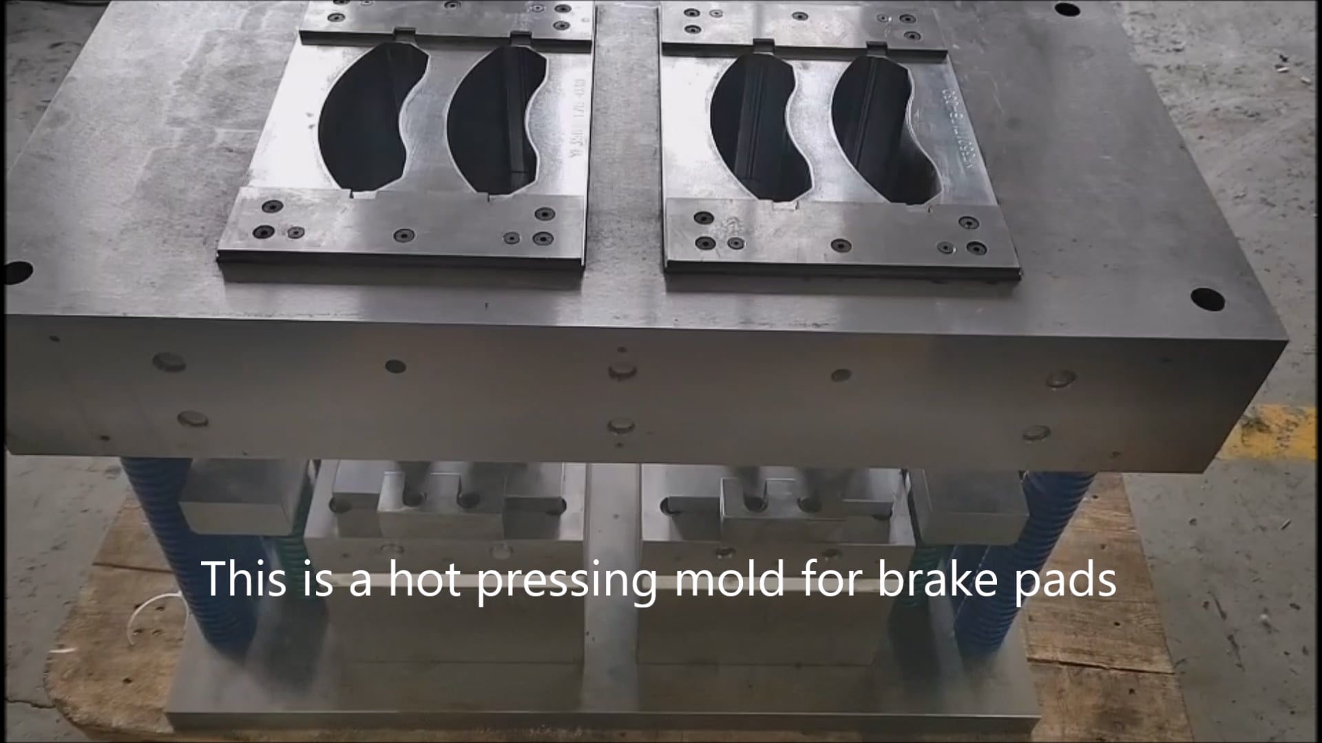 Spring type brake pad hot pressing mold base on Vimeo