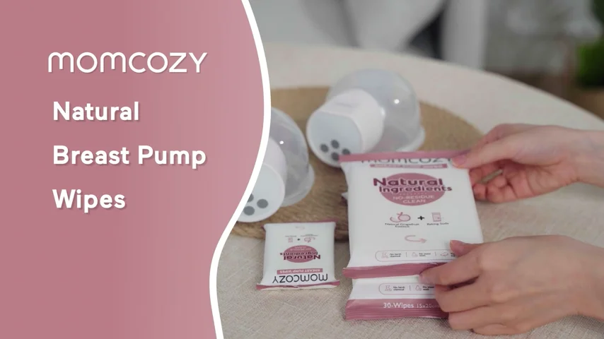 Momcozy Natural Breast Pump Wipes for Pump Parts Cleaning On-the