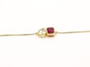 Lab-Created Ruby and Lab-Created White Sapphire Toi et Moi Two-Stone Bracelet in Vermeil