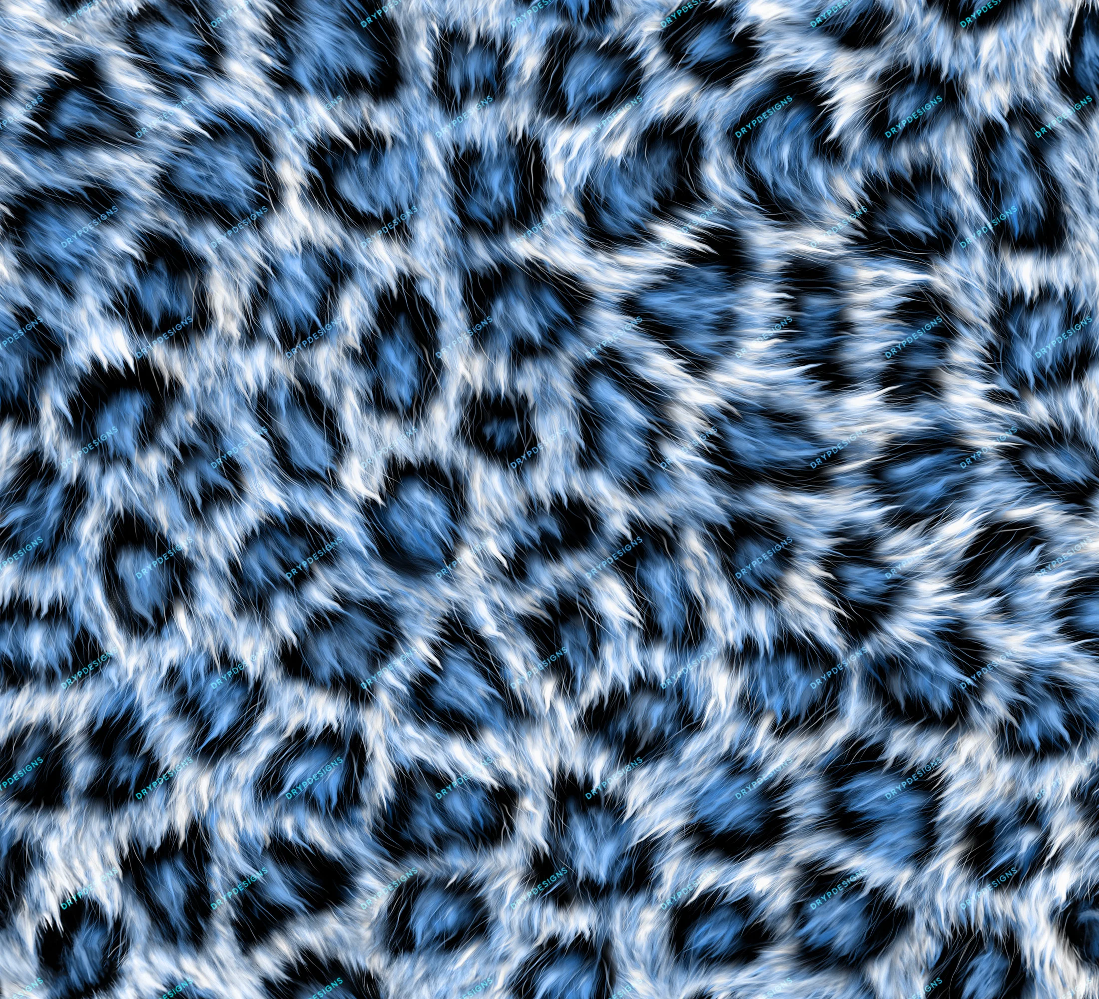 小物 Panty Dropper Dry Flower Leopard/Blue Cobalt Blue Leopard Fabric