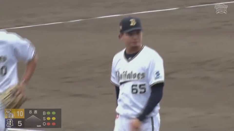【ファーム】見事なピッチング!! バファローズ・漆原大晟 この回を3者連続三振に抑える!!  2023年8月9日 オリックス・バファローズ 対 福岡ソフトバンクホークス