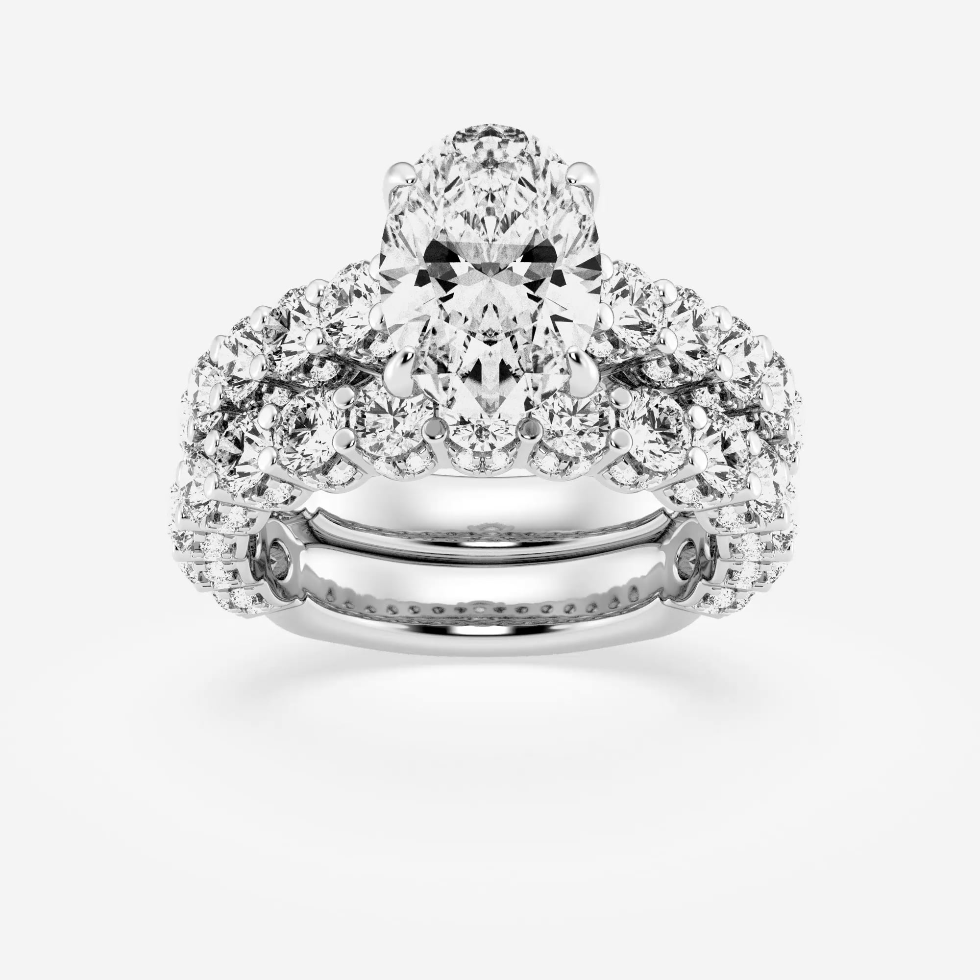 product video for 6 1/6 ctw Oval Lab Grown Diamond Bridal Set