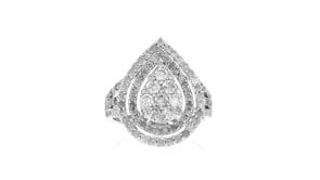 1.75 ct. t.w. Diamond Teardrop Ring in 14kt White Gold