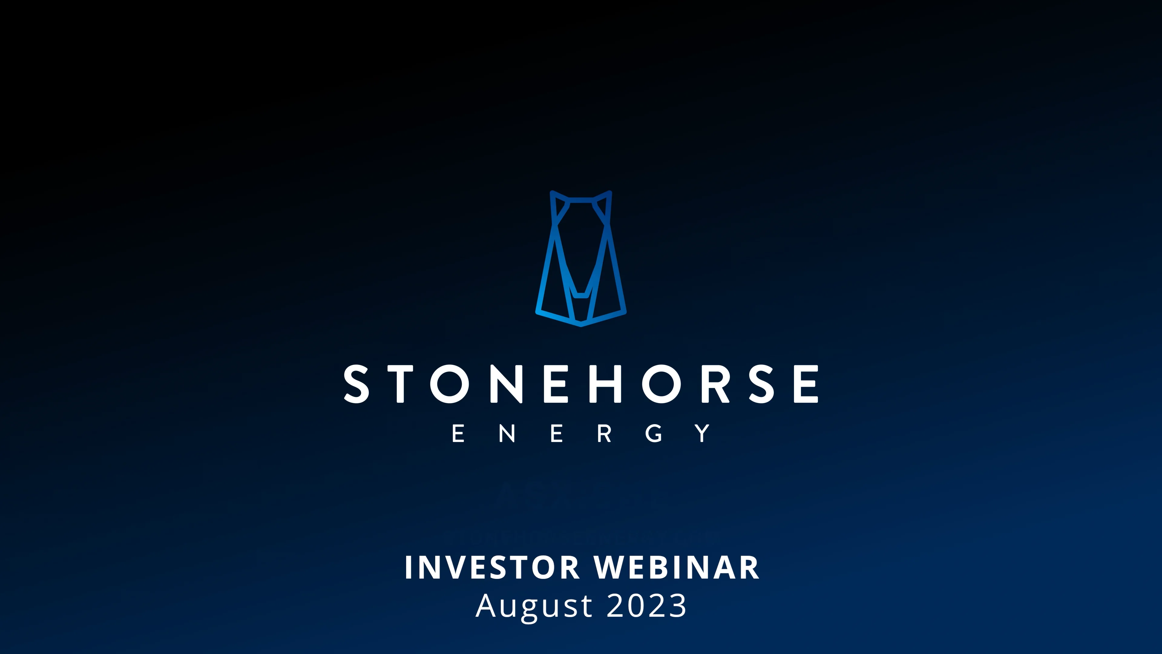 Stonehorse Energy (ASXSHE) inar August 2023 on Vimeo