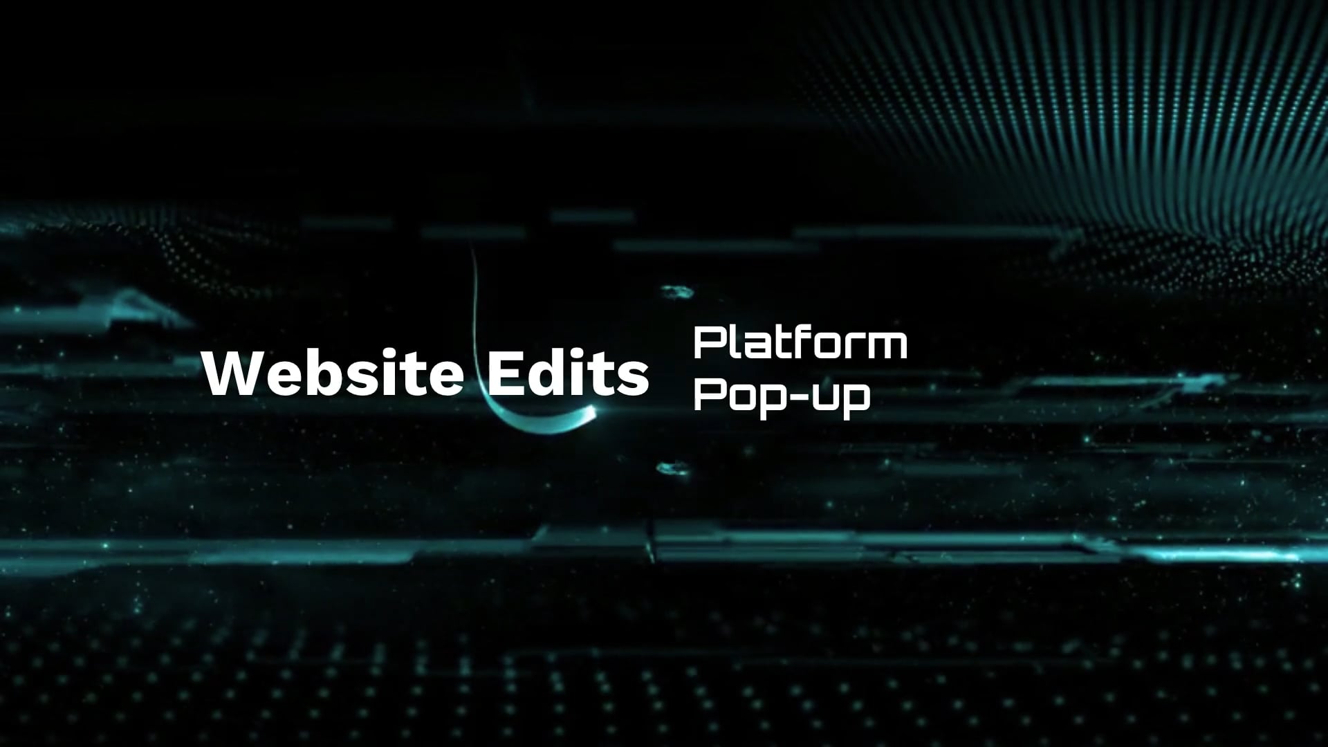 Website Edits | Platform Popups on Vimeo