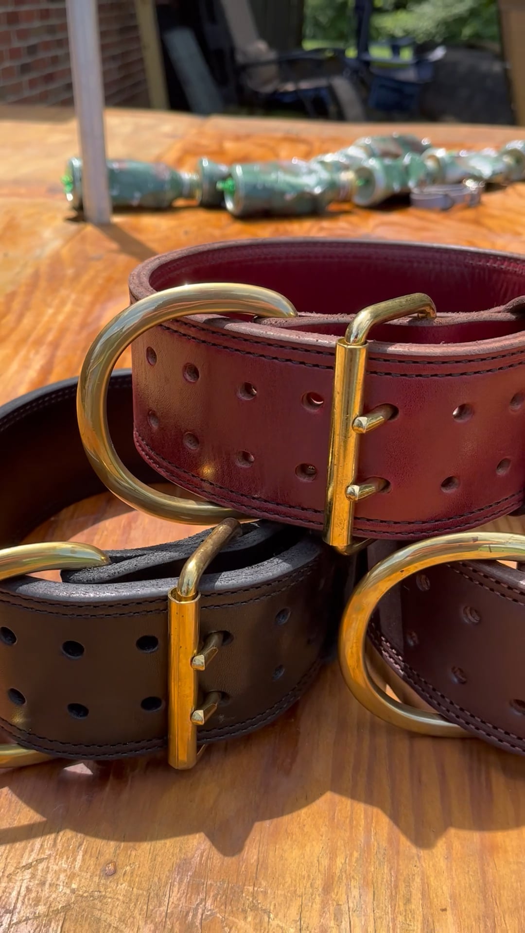 Amish leather dog collar sale