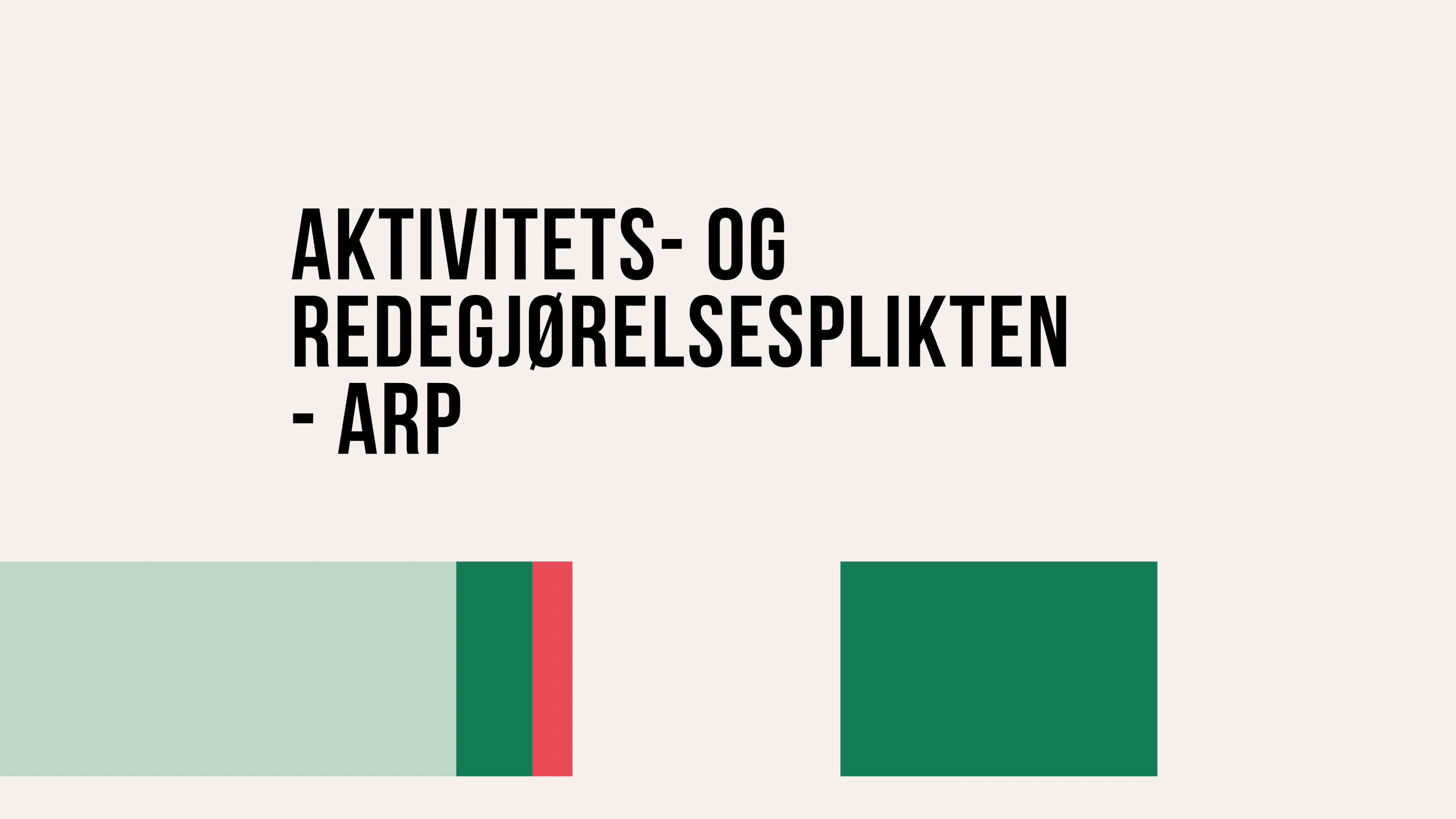 Aktivitets- Og Redegjørelsesplikten On Vimeo