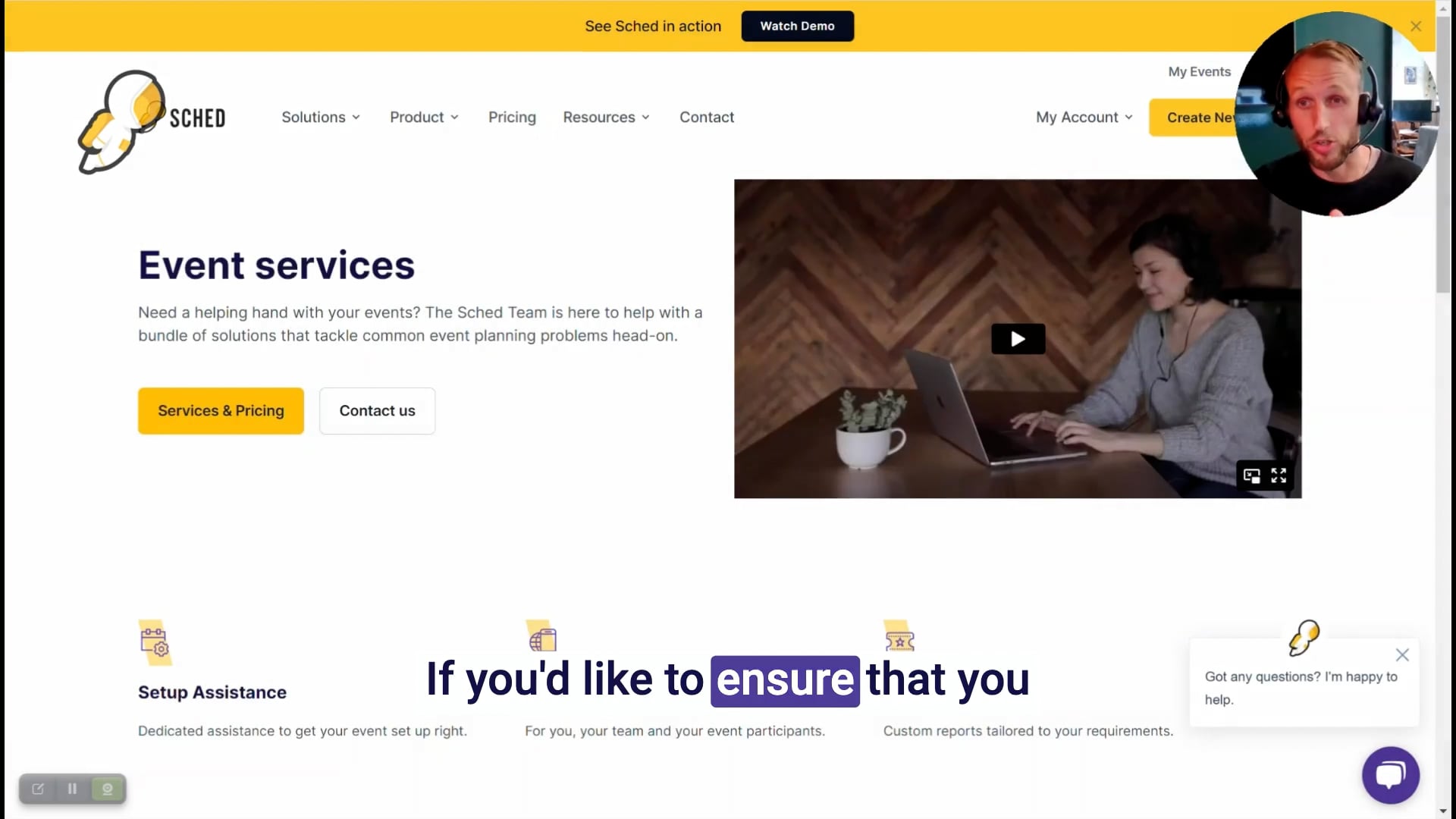 event services on Vimeo