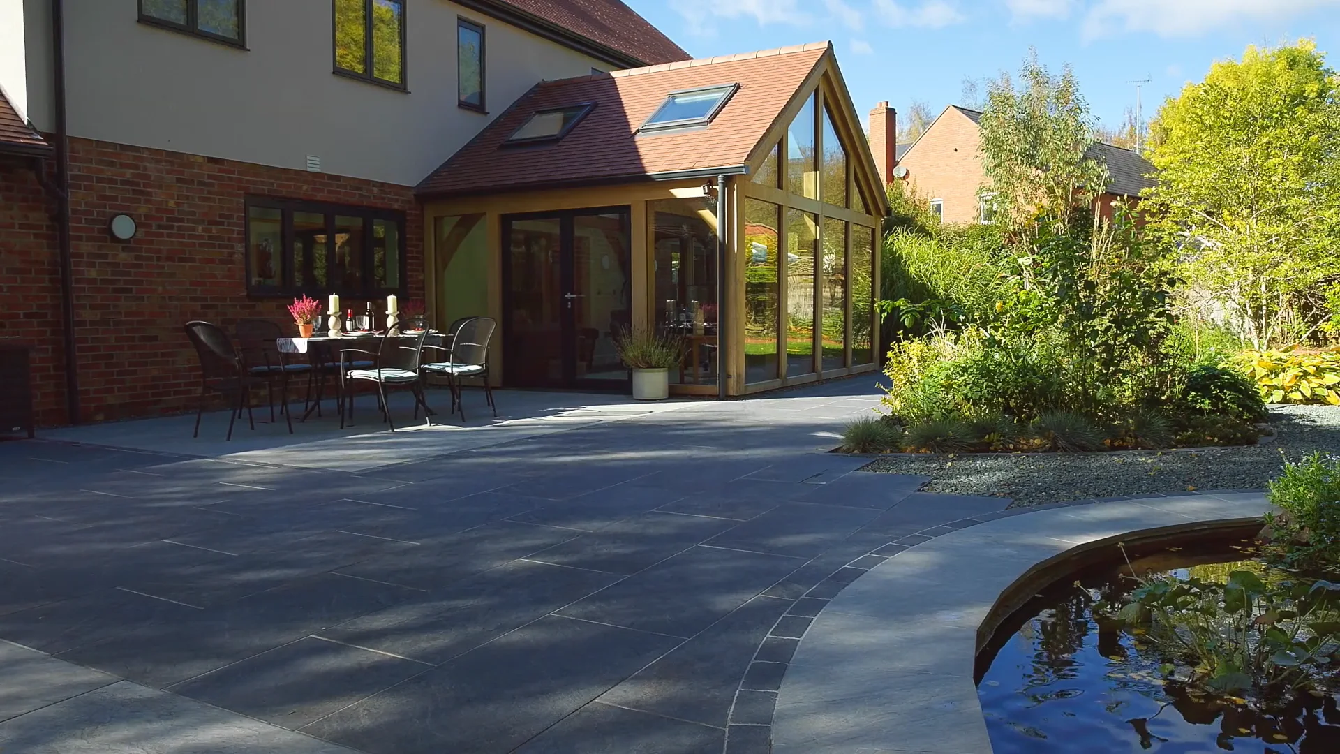 Pavestone Dolomite Grey & Moon Porcelain Paving Contrast on Vimeo