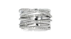 25 ct. t.w. Diamond Highway Ring in Sterling Silver