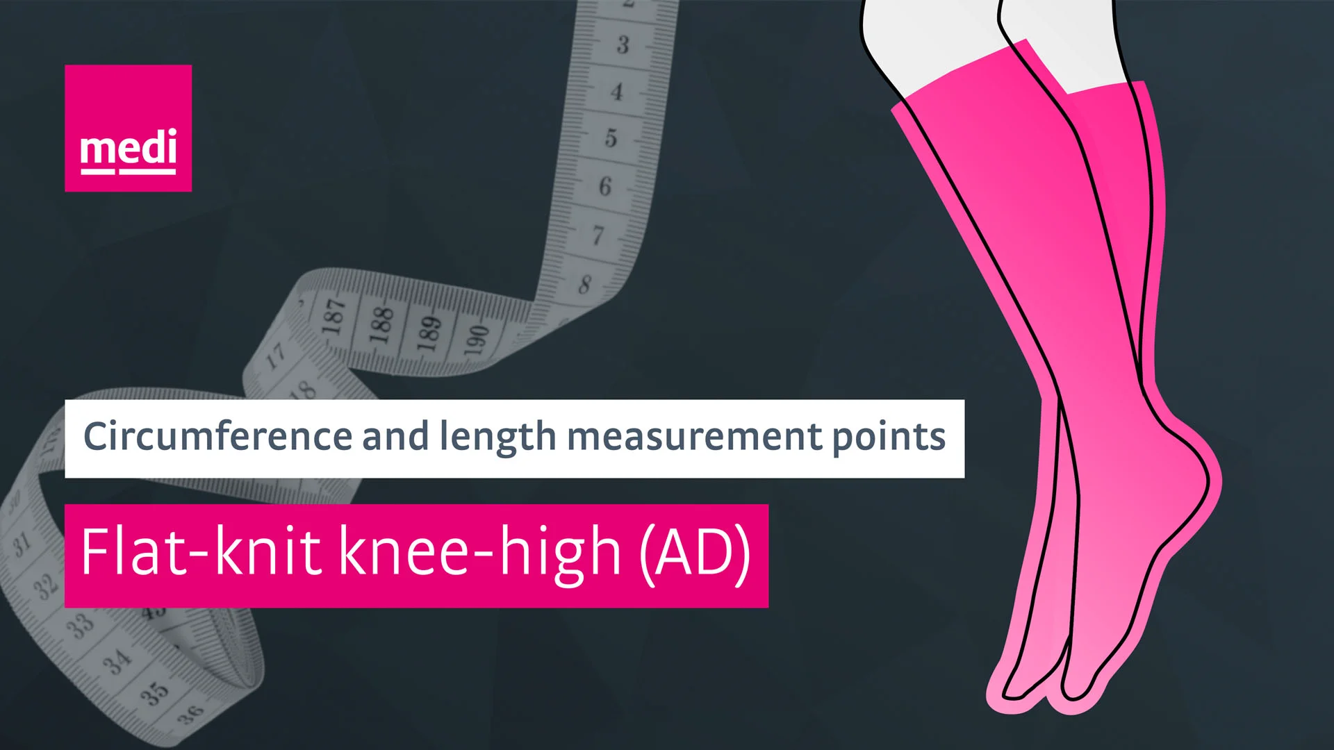 How to measure for flat knitted below knee (AD) medical
