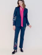 Vídeo: PANTALON LIDIA STRASS NAVY STRECH TRICOTINA
