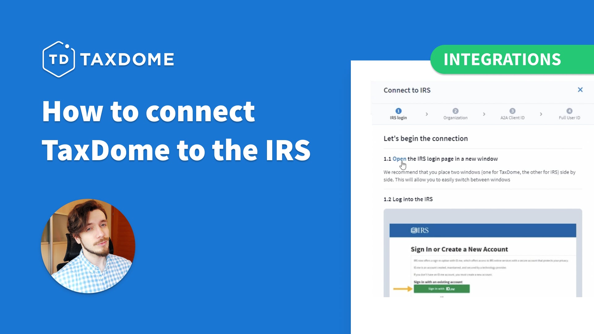 How To Connect TaxDome To The IRS On Vimeo