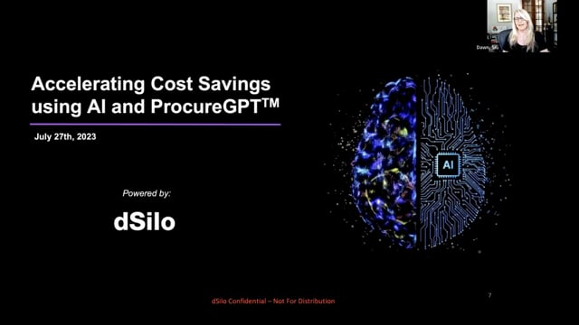 Accelerating Cost Savings Using AI and ProcureGPT™, presented by dSilo | 7.27.2023