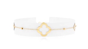 Italian 14kt Yellow Gold Quatrefoil Station Bracelet