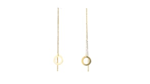 14kt Yellow Gold Circle Threader Earrings