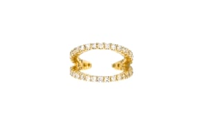 20 ct. t.w. Diamond Two-Row Single Ear Cuff in 14kt Yellow Gold