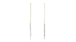 25 ct. t.w. Diamond Bar Threader Earrings in 14kt Yellow Gold