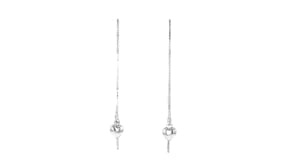 Italian Sterling Silver Jewelry Set Three Threader Earrings