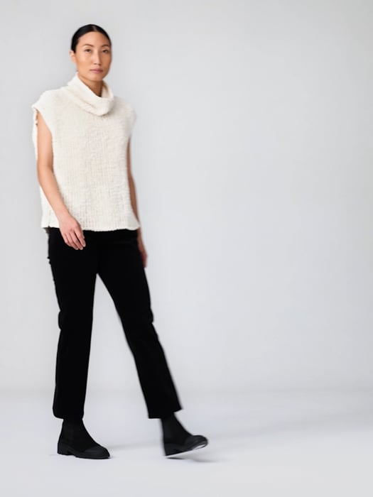 Sleeveless Turtleneck Knit Top With Side Slits -  Canada