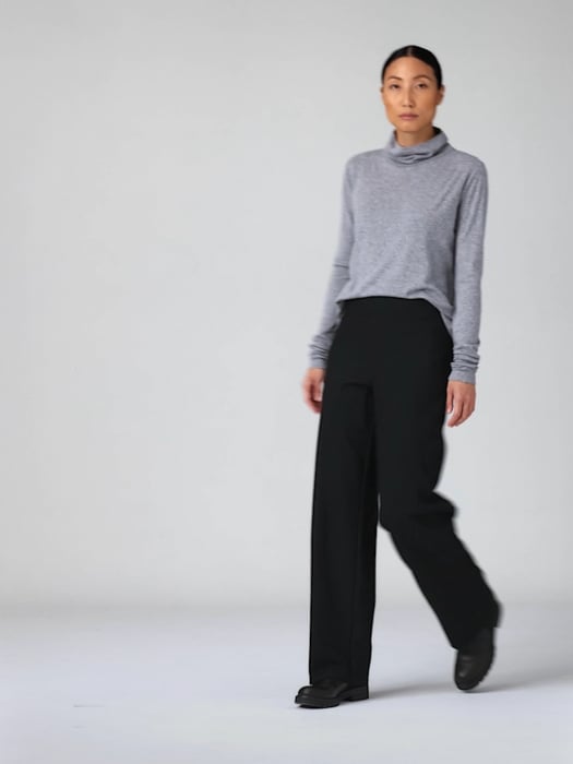 Boiled Wool Jersey Straight Pant | EILEEN FISHER