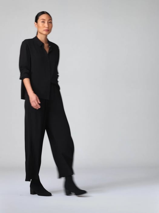 eileen fisher pants jumpsuits double silk georgette ca 34460 rn 78121