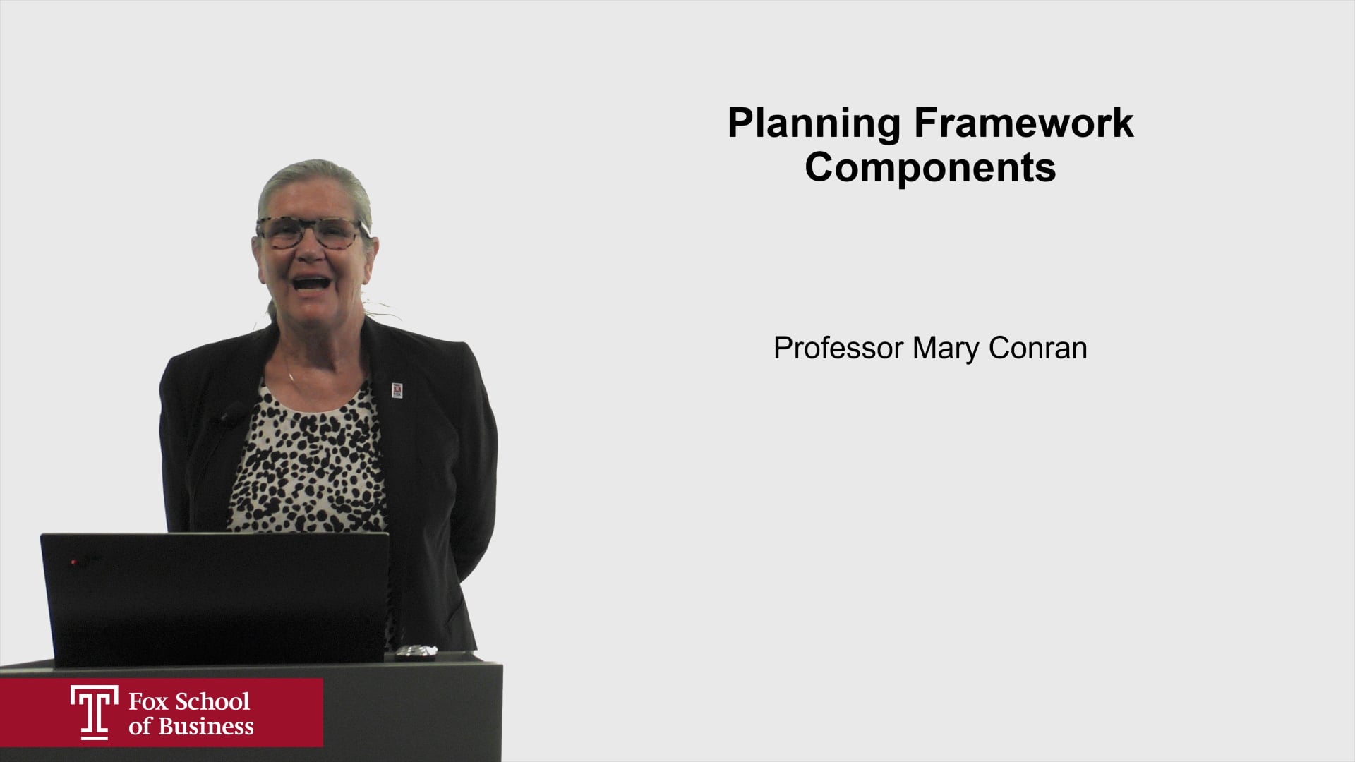 Planning Framework Components