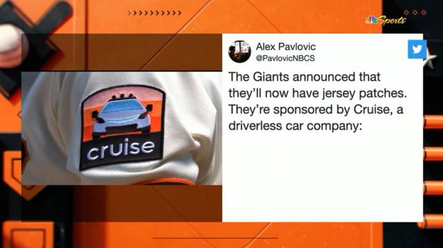 Cruise Sponsorship Patch Now Part of Giants' Jerseys