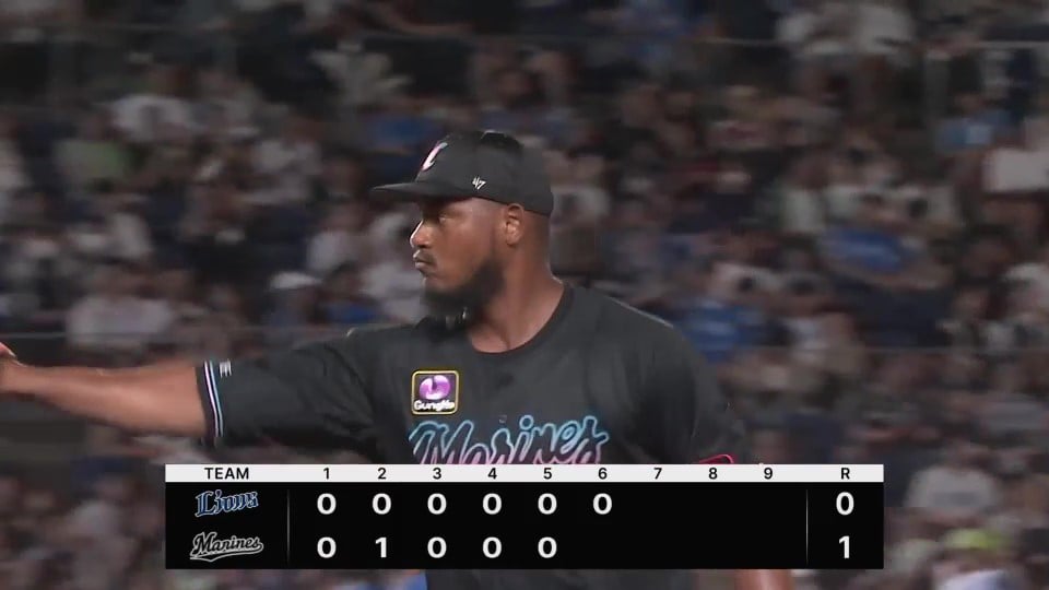 【6回表】ピンチ脱出!! マリーンズ・メルセデス 6回3奪三振無失点の好投を披露!!  2023年8月12日 千葉ロッテマリーンズ 対 埼玉西武ライオンズ