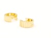 Diamond Vertical-Row Ribbed Hoop Earrings in Vermeil, 13MM &#40;1/10 ct. tw.&#41;