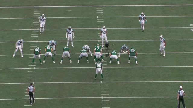 New York Jets tight end Kenny Yeboah (88) walks off of the field