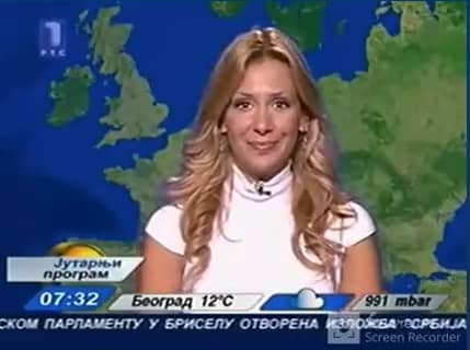 RTS 1 Vremenska PRONGOZA Voditelj Ana Reljić 01.09.2010 on Vimeo